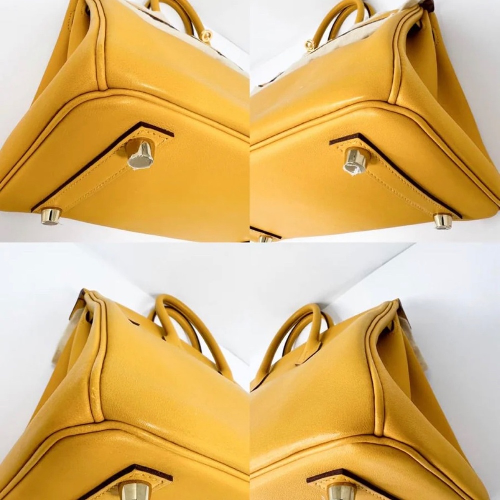 Authentic Hermes Birkin 25 Jaune Ambre Swift Gold Hardware - Picture 10 of 10